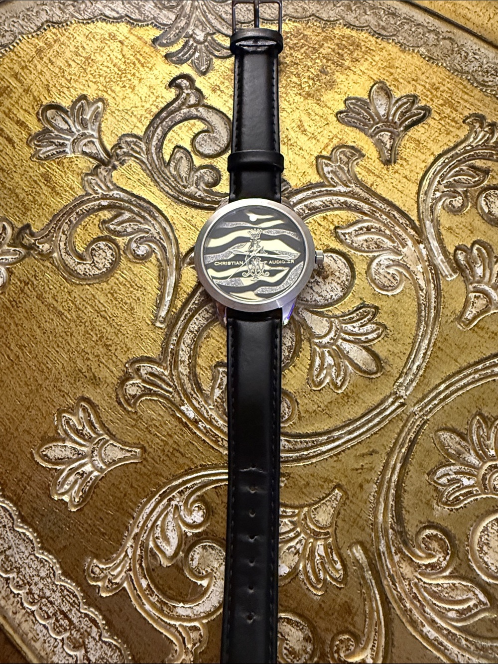 Vintage Christian Audigier Zebra Print Watch - NEW Battery